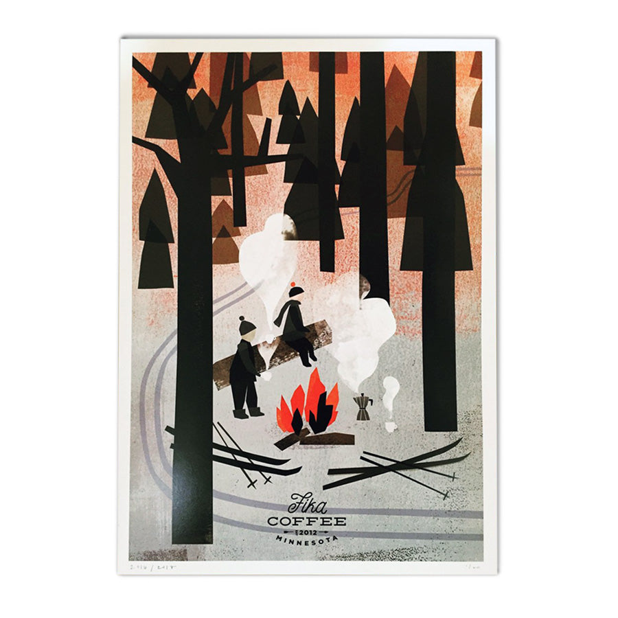 Fika Ski Poster 11"x14"